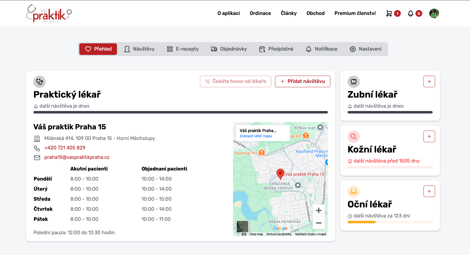 Aplikace Váš praktik